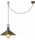 Потолочный светильник из латуни FEDE MARSALA, bright patina FD1140CPB