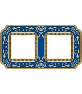 Рамка на 2 поста гор/верт FEDE SMALTO ITALIANO FIRENZE, blue sapphire FD01362AZEN