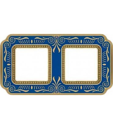 Рамка на 2 поста гор/верт FEDE SMALTO ITALIANO FIRENZE, blue sapphire FD01362AZEN