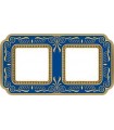 Рамка на 2 поста гор/верт FEDE SMALTO ITALIANO FIRENZE, blue sapphire FD01362AZEN