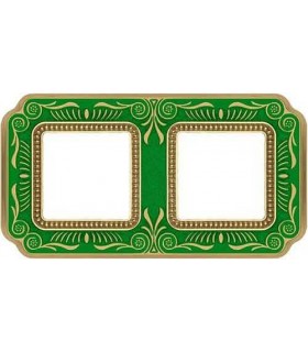 Рамка на 2 поста гор/верт FEDE SMALTO ITALIANO FIRENZE, esmerald green FD01362VEEN