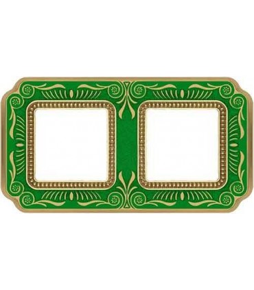 Рамка на 2 поста гор/верт FEDE SMALTO ITALIANO FIRENZE, esmerald green FD01362VEEN