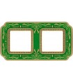 Рамка на 2 поста гор/верт FEDE SMALTO ITALIANO FIRENZE, esmerald green FD01362VEEN
