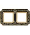 Рамка на 2 поста гор/верт FEDE SMALTO ITALIANO FIRENZE, jet black FD01362NEEN