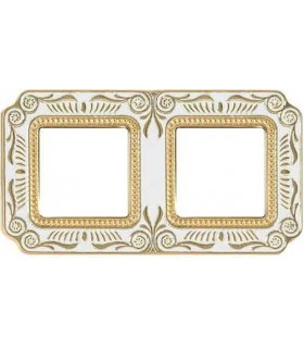 Рамка на 2 поста гор/верт FEDE SMALTO ITALIANO FIRENZE, pearl white FD01362OPEN