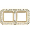 Рамка на 2 поста гор/верт FEDE SMALTO ITALIANO FIRENZE, pearl white FD01362OPEN