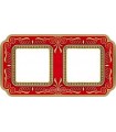 Рамка на 2 поста гор/верт FEDE SMALTO ITALIANO FIRENZE, ruby red FD01362ROEN