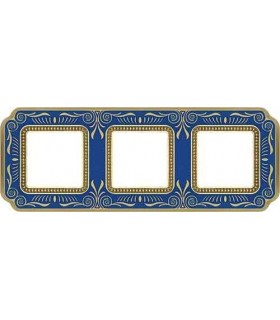 Рамка на 3 поста гор/верт FEDE SMALTO ITALIANO FIRENZE, blue sapphire FD01363AZEN