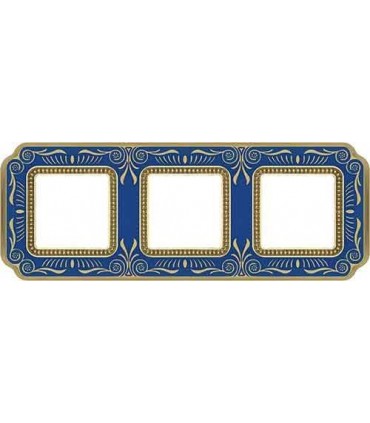 Рамка на 3 поста гор/верт FEDE SMALTO ITALIANO FIRENZE, blue sapphire FD01363AZEN