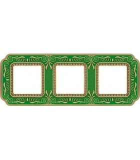 Рамка на 3 поста гор/верт FEDE SMALTO ITALIANO FIRENZE, esmerald green FD01363VEEN
