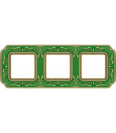 Рамка на 3 поста гор/верт FEDE SMALTO ITALIANO FIRENZE, esmerald green FD01363VEEN