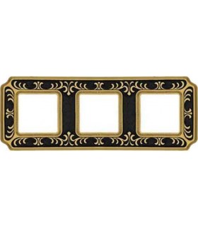 Рамка на 3 поста гор/верт FEDE SMALTO ITALIANO FIRENZE, jet black FD01363NEEN