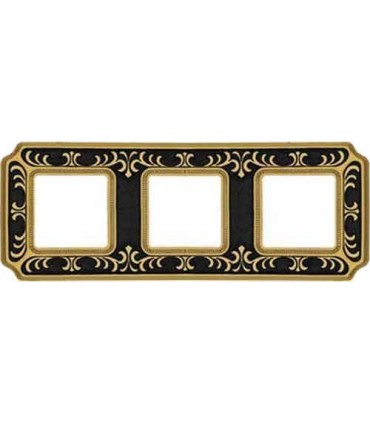 Рамка на 3 поста гор/верт FEDE SMALTO ITALIANO FIRENZE, jet black FD01363NEEN