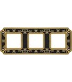 Рамка на 3 поста гор/верт FEDE SMALTO ITALIANO FIRENZE, jet black FD01363NEEN