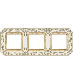 Рамка на 3 поста гор/верт FEDE SMALTO ITALIANO FIRENZE, pearl white FD01363OPEN