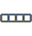 Рамка на 4 поста гор/верт FEDE SMALTO ITALIANO FIRENZE, blue sapphire FD01364AZEN