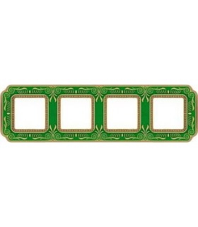 Рамка на 4 поста гор/верт FEDE SMALTO ITALIANO FIRENZE, esmerald green FD01364VEEN