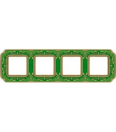 Рамка на 4 поста гор/верт FEDE SMALTO ITALIANO FIRENZE, esmerald green FD01364VEEN