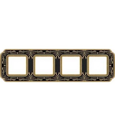 Рамка на 4 поста гор/верт FEDE SMALTO ITALIANO FIRENZE, jet black FD01364NEEN
