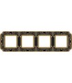 Рамка на 4 поста гор/верт FEDE SMALTO ITALIANO FIRENZE, jet black FD01364NEEN