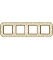 Рамка на 4 поста гор/верт FEDE SMALTO ITALIANO FIRENZE, pearl white FD01364OPEN