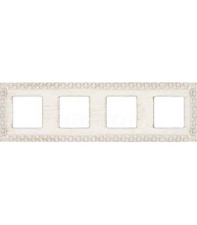 Рамка на 4 поста гор/верт FEDE SAN SEBASTIAN, white decape FD01224BD