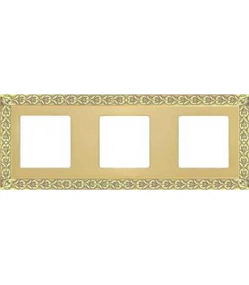 Рамка на 3 поста гор/верт FEDE SAN SEBASTIAN, bright gold FD01223OB