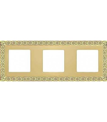 Рамка на 3 поста гор/верт FEDE SAN SEBASTIAN, bright gold FD01223OB