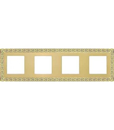 Рамка на 4 поста гор/верт FEDE SAN SEBASTIAN, bright gold FD01224OB