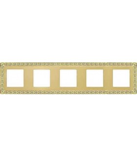 Рамка на 5 постов гор/верт FEDE SAN SEBASTIAN, bright gold FD01225OB