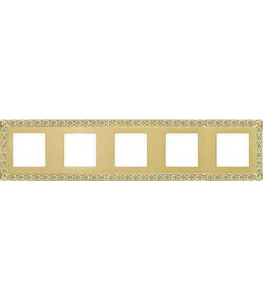 Рамка на 5 постов гор/верт FEDE SAN SEBASTIAN, bright gold FD01225OB