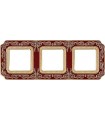 Рамка на 3 поста гор/верт FEDE SMALTO ITALIANO FIRENZE, ruby red FD01363ROEN