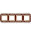 Рамка на 4 поста гор/верт FEDE SMALTO ITALIANO FIRENZE, ruby red FD01364ROEN