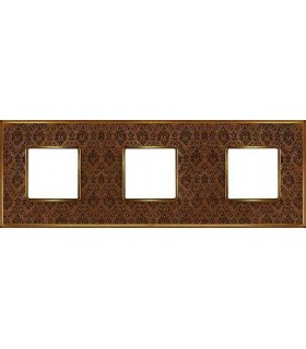 Рамка на 3 поста гор/верт FEDE VINTAGE TAPESTRY, decorbrass - bright gold FD01323DBOB