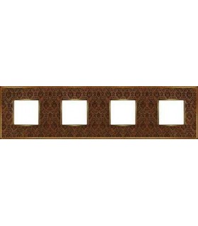 Рамка на 4 поста гор/верт FEDE VINTAGE TAPESTRY, decorbrass - bright gold FD01324DBOB