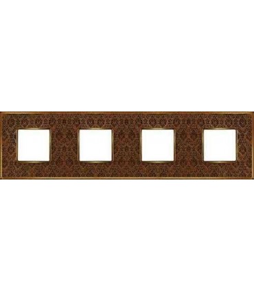Рамка на 4 поста гор/верт FEDE VINTAGE TAPESTRY, decorbrass - bright gold FD01324DBOB