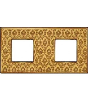 Рамка на 2 поста гор/верт FEDE VINTAGE TAPESTRY, decorgold - bright gold FD01322DGOB
