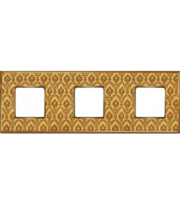 Рамка на 3 поста гор/верт FEDE VINTAGE TAPESTRY, decorgold - bright gold FD01323DGOB