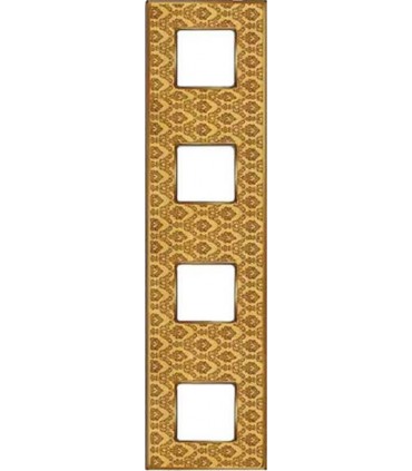 Рамка на 4 поста гор/верт FEDE VINTAGE TAPESTRY, decorgold - bright gold FD01324DGOB