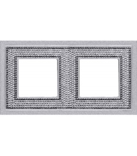 Рамка на 2 поста гор/верт FEDE Crystal De Luxe Art, bright chrome FD01292CB