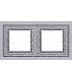 Рамка на 2 поста гор/верт FEDE Crystal De Luxe Art, bright chrome FD01292CB