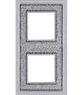 Рамка на 2 поста гор/верт FEDE Crystal De Luxe Art, bright chrome FD01292CB
