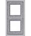 Рамка на 2 поста гор/верт FEDE Crystal De Luxe Art, bright chrome FD01292CB