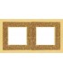 Рамка на 2 поста гор/верт FEDE Crystal De Luxe Art, real gold FD01292OR