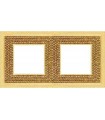 Рамка на 2 поста гор/верт FEDE Crystal De Luxe Art, real gold FD01292OR