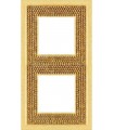 Рамка на 2 поста гор/верт FEDE Crystal De Luxe Art, real gold FD01292OR