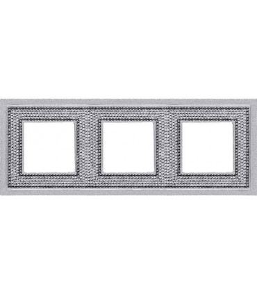 Рамка на 3 поста гор/верт FEDE Crystal De Luxe Art, bright chrome FD01293CB