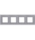 Рамка на 4 поста гор/верт FEDE Crystal De Luxe Art, bright chrome FD01294CB