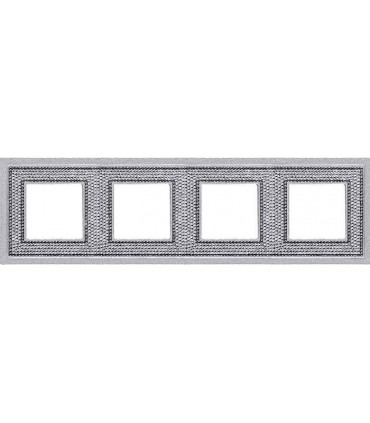 Рамка на 4 поста гор/верт FEDE Crystal De Luxe Art, bright chrome FD01294CB