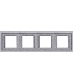 Рамка на 4 поста гор/верт FEDE Crystal De Luxe Art, bright chrome FD01294CB